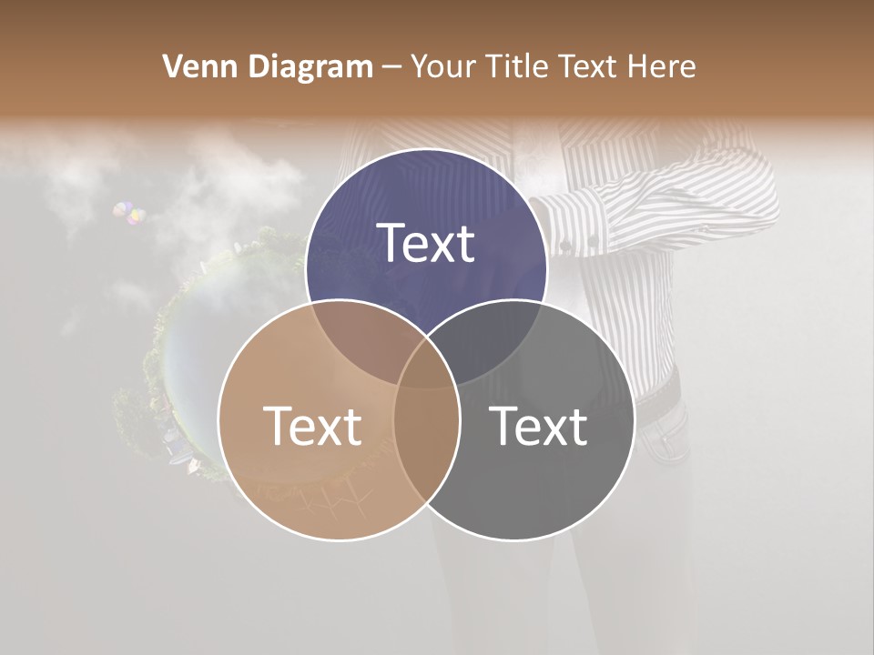 Planet White Heart PowerPoint Template