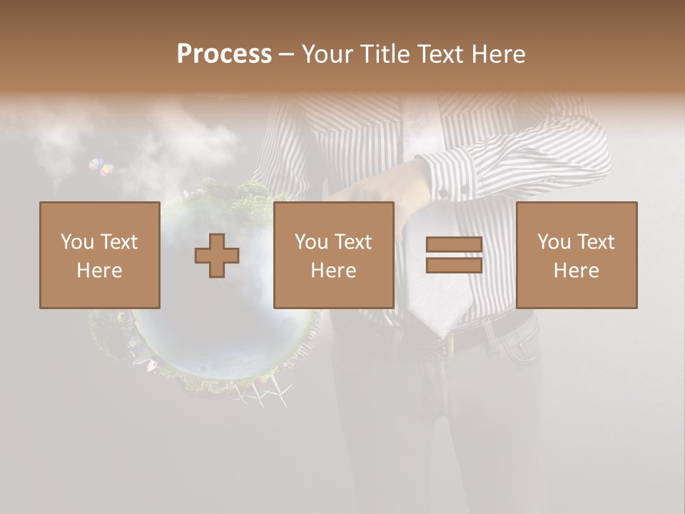 Planet White Heart PowerPoint Template