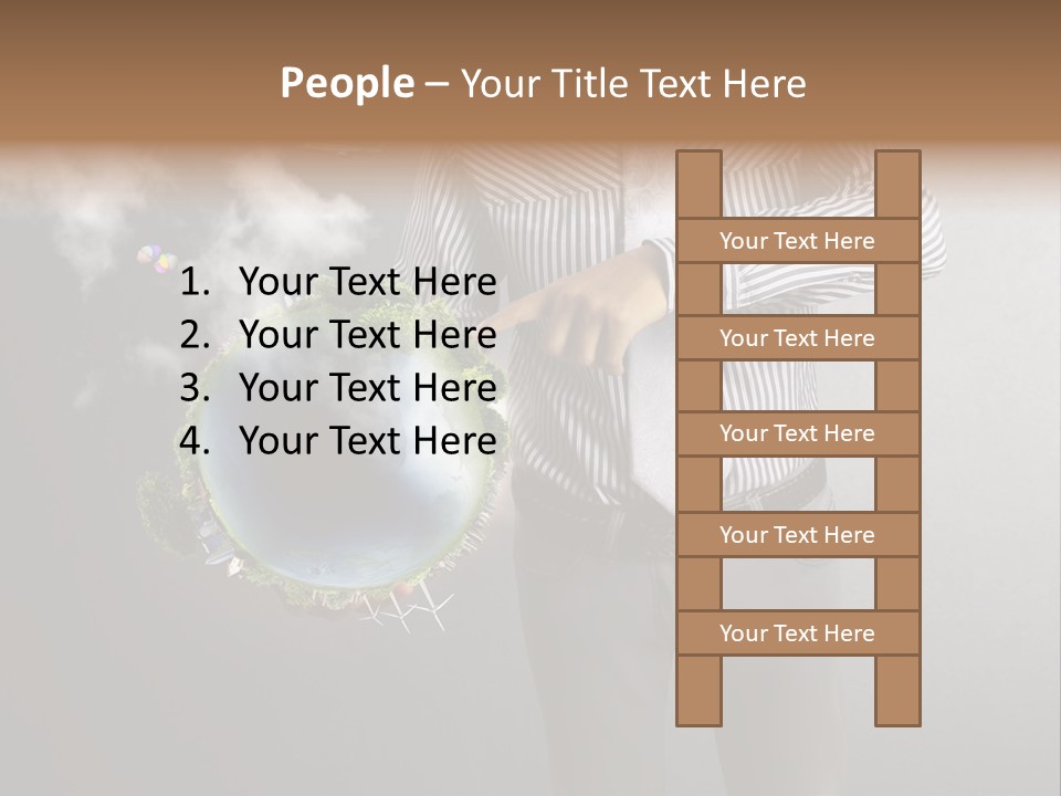 Planet White Heart PowerPoint Template