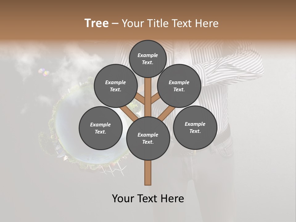 Planet White Heart PowerPoint Template