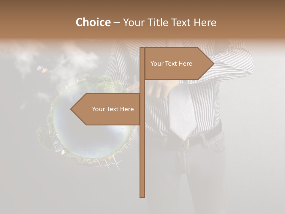 Planet White Heart PowerPoint Template