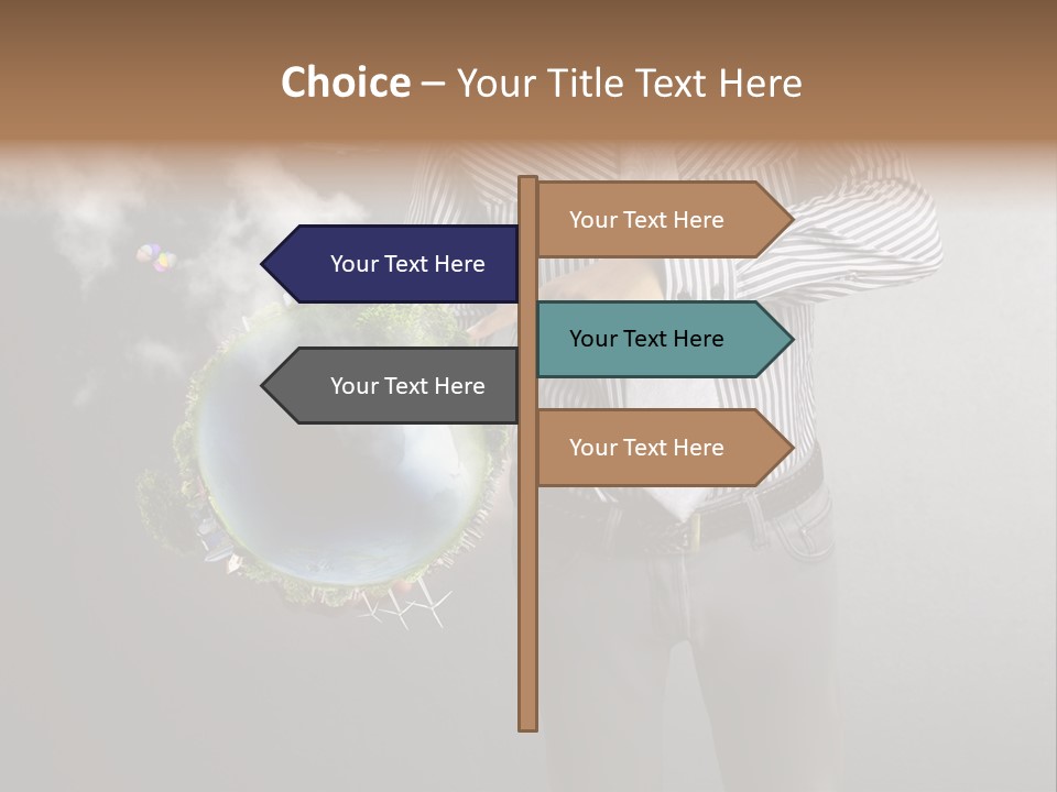 Planet White Heart PowerPoint Template
