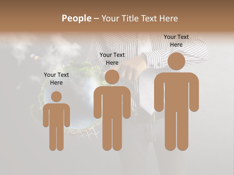 Planet White Heart PowerPoint Template