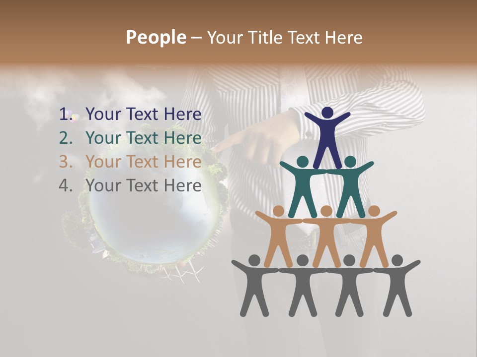 Planet White Heart PowerPoint Template