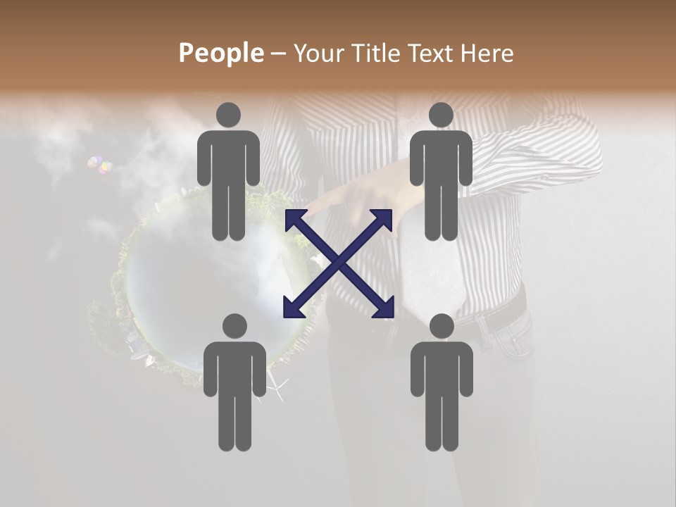 Planet White Heart PowerPoint Template