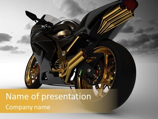 Giallo Chopper Isolato PowerPoint Template