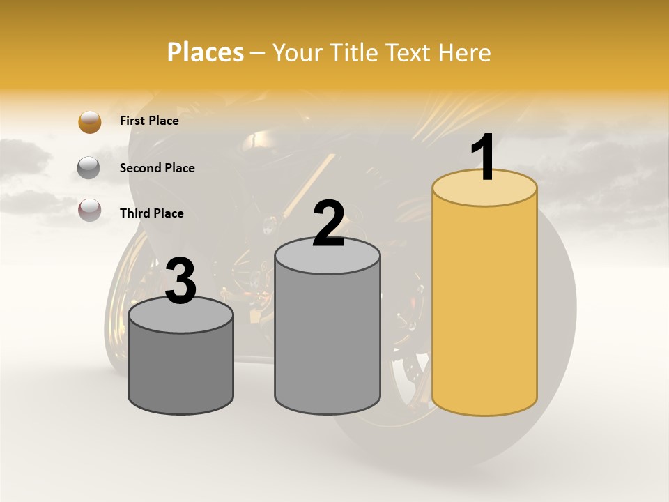 Giallo Chopper Isolato PowerPoint Template