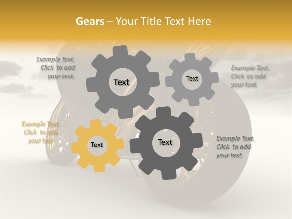 Giallo Chopper Isolato PowerPoint Template
