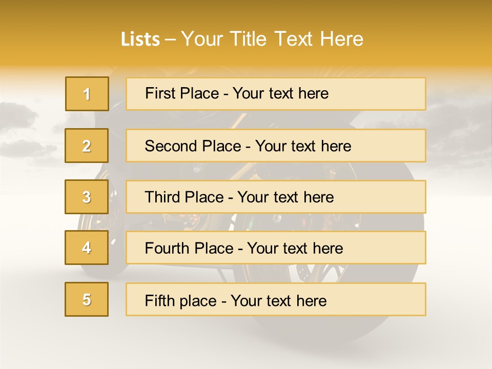 Giallo Chopper Isolato PowerPoint Template