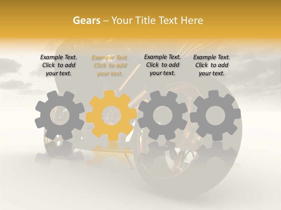 Giallo Chopper Isolato PowerPoint Template