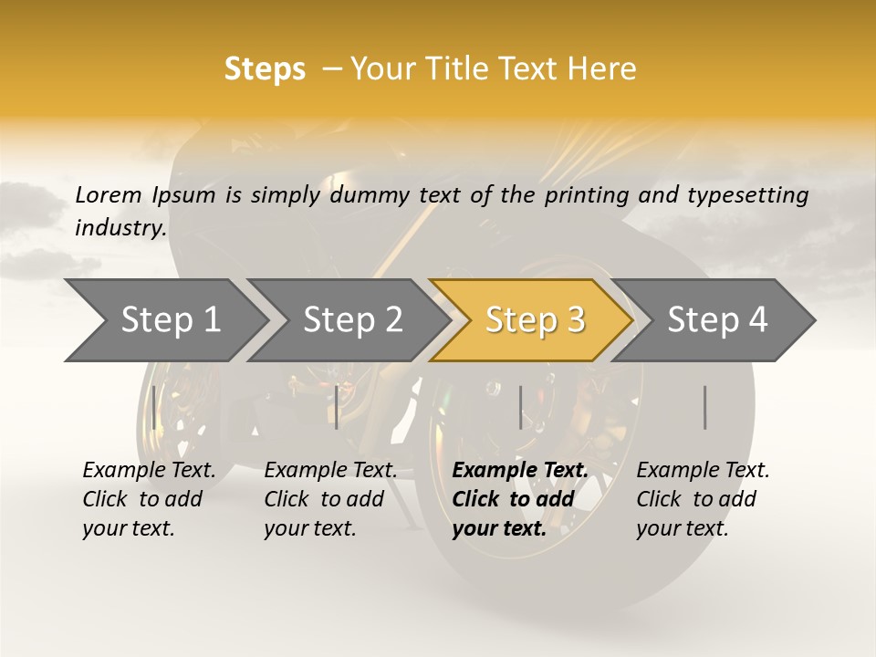 Giallo Chopper Isolato PowerPoint Template