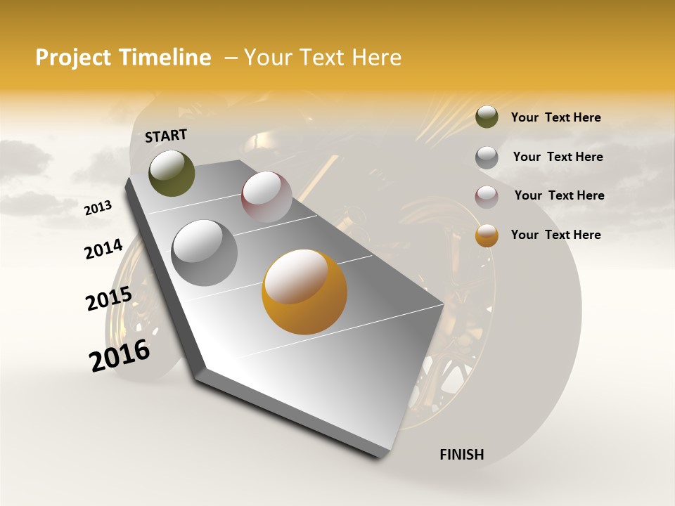Giallo Chopper Isolato PowerPoint Template