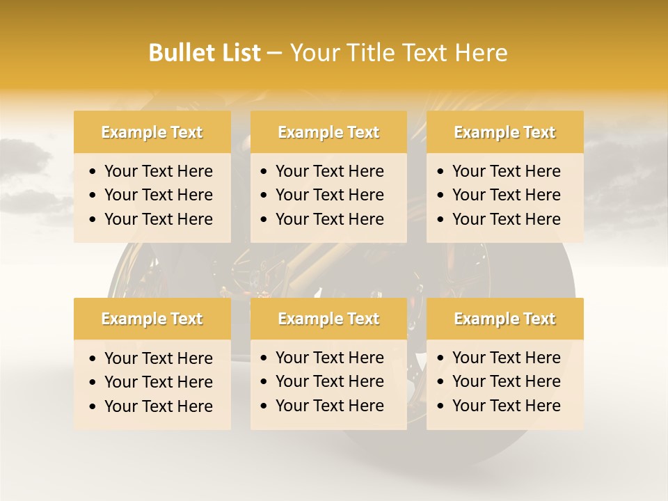 Giallo Chopper Isolato PowerPoint Template