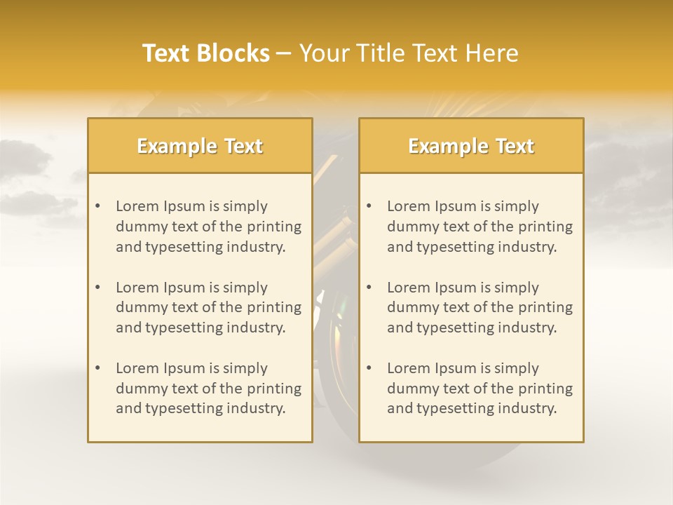 Giallo Chopper Isolato PowerPoint Template
