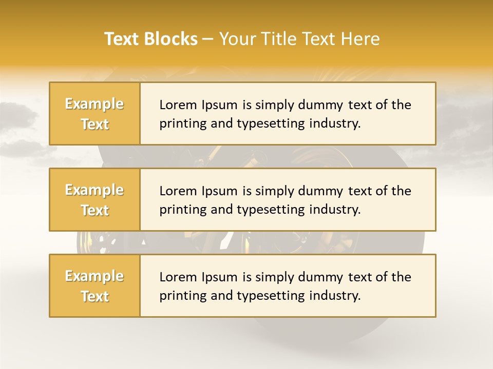 Giallo Chopper Isolato PowerPoint Template