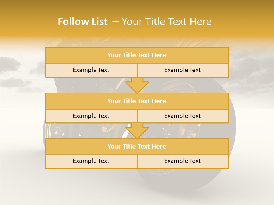 Giallo Chopper Isolato PowerPoint Template