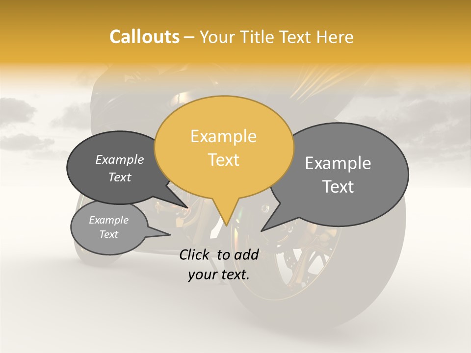 Giallo Chopper Isolato PowerPoint Template