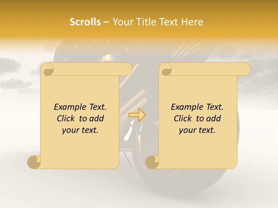 Giallo Chopper Isolato PowerPoint Template