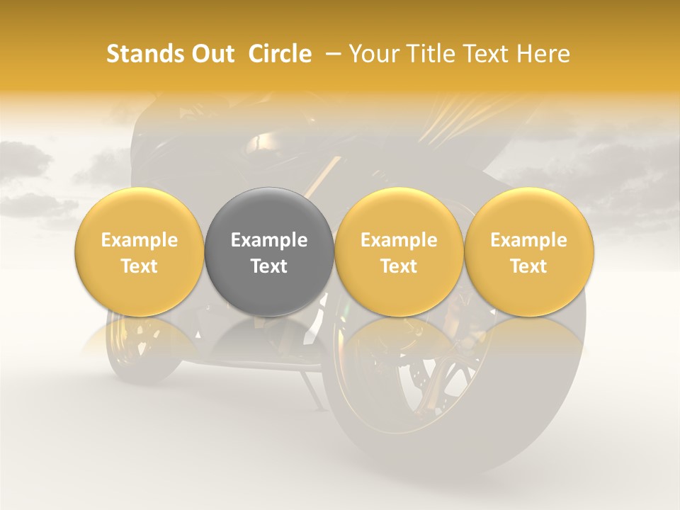 Giallo Chopper Isolato PowerPoint Template