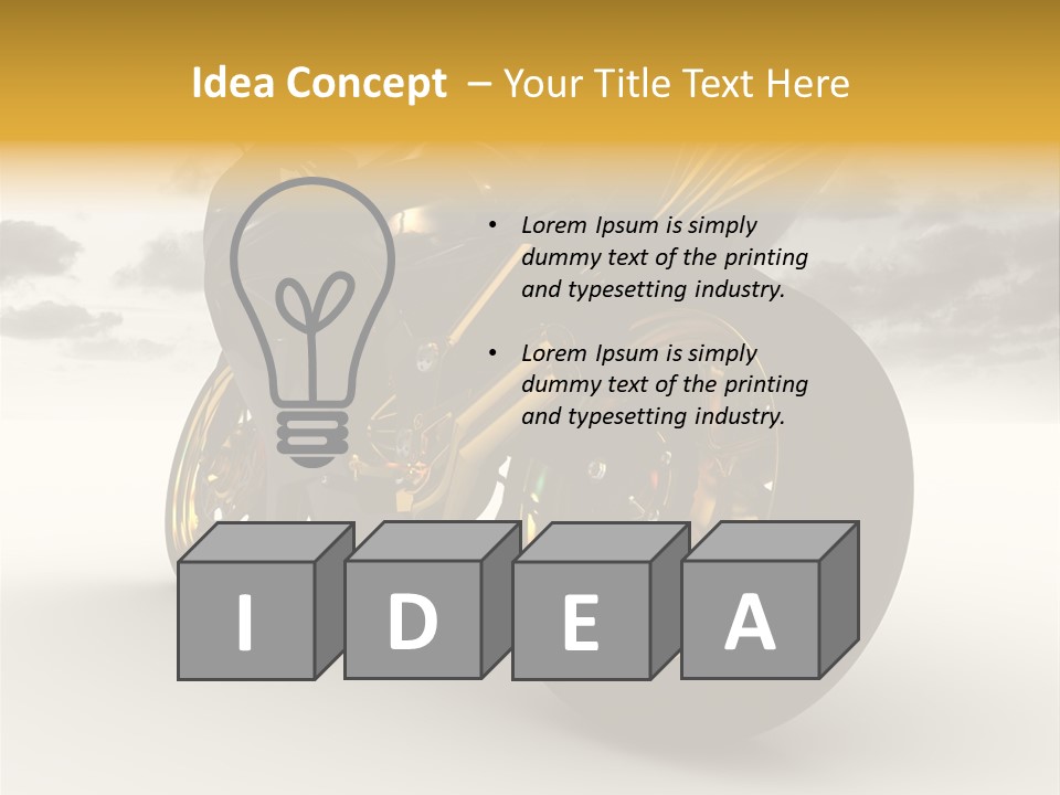 Giallo Chopper Isolato PowerPoint Template