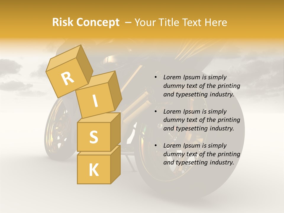 Giallo Chopper Isolato PowerPoint Template