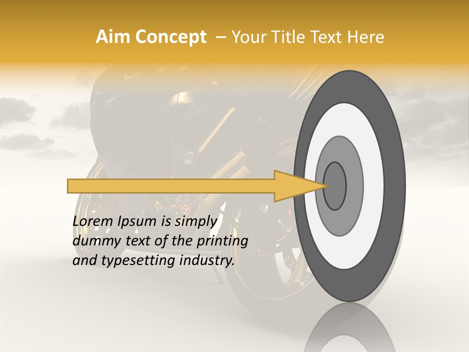 Giallo Chopper Isolato PowerPoint Template