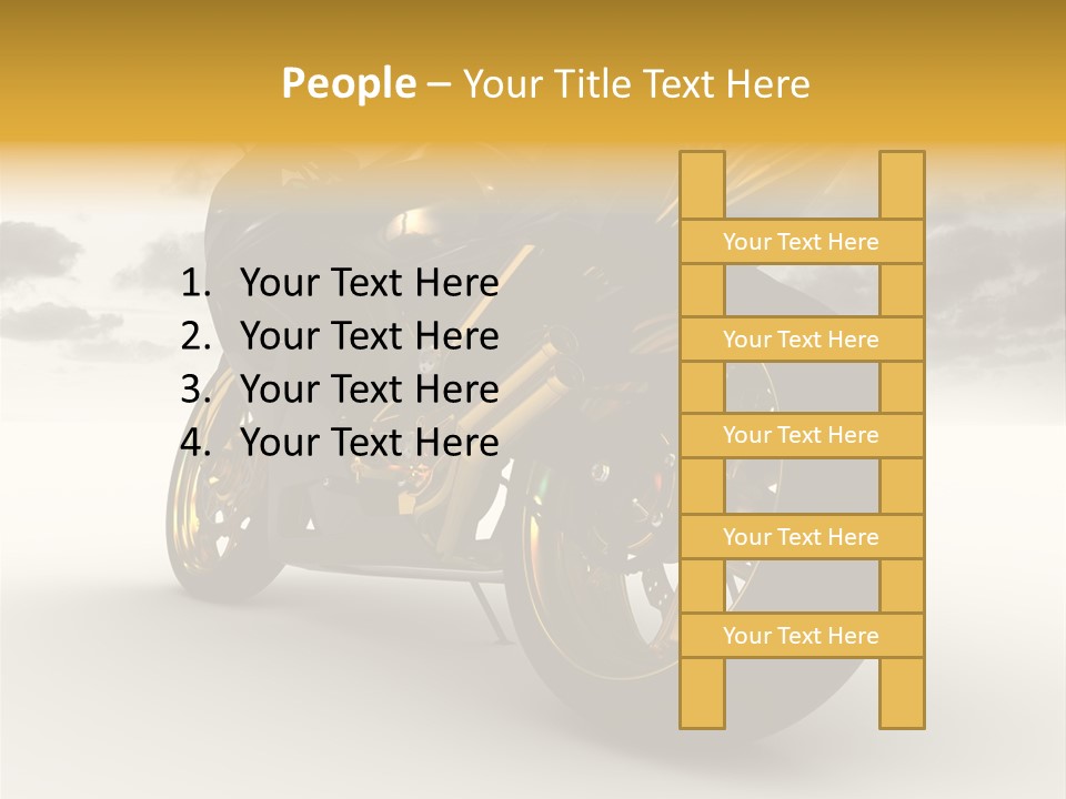 Giallo Chopper Isolato PowerPoint Template