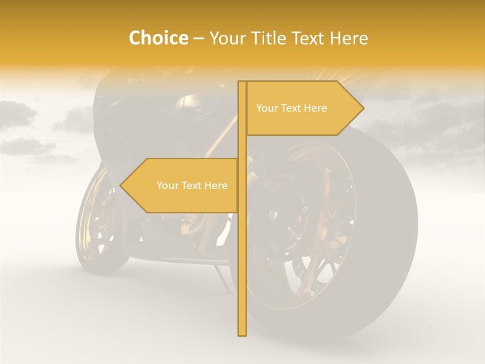 Giallo Chopper Isolato PowerPoint Template