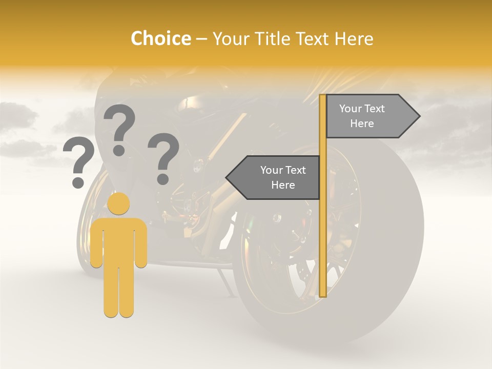 Giallo Chopper Isolato PowerPoint Template