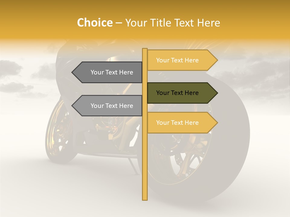 Giallo Chopper Isolato PowerPoint Template