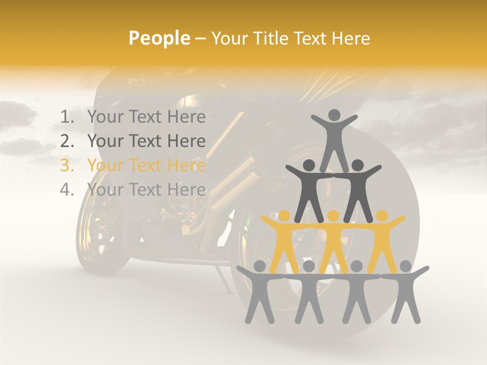 Giallo Chopper Isolato PowerPoint Template