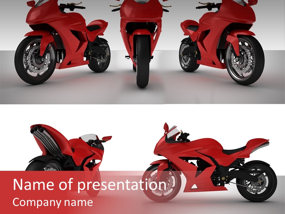 Front Tachometer Nera PowerPoint Template