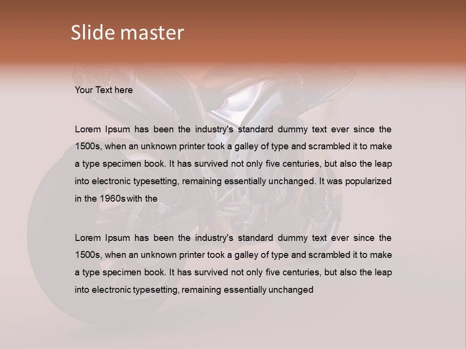 Motorbike Isolated Bike PowerPoint Template