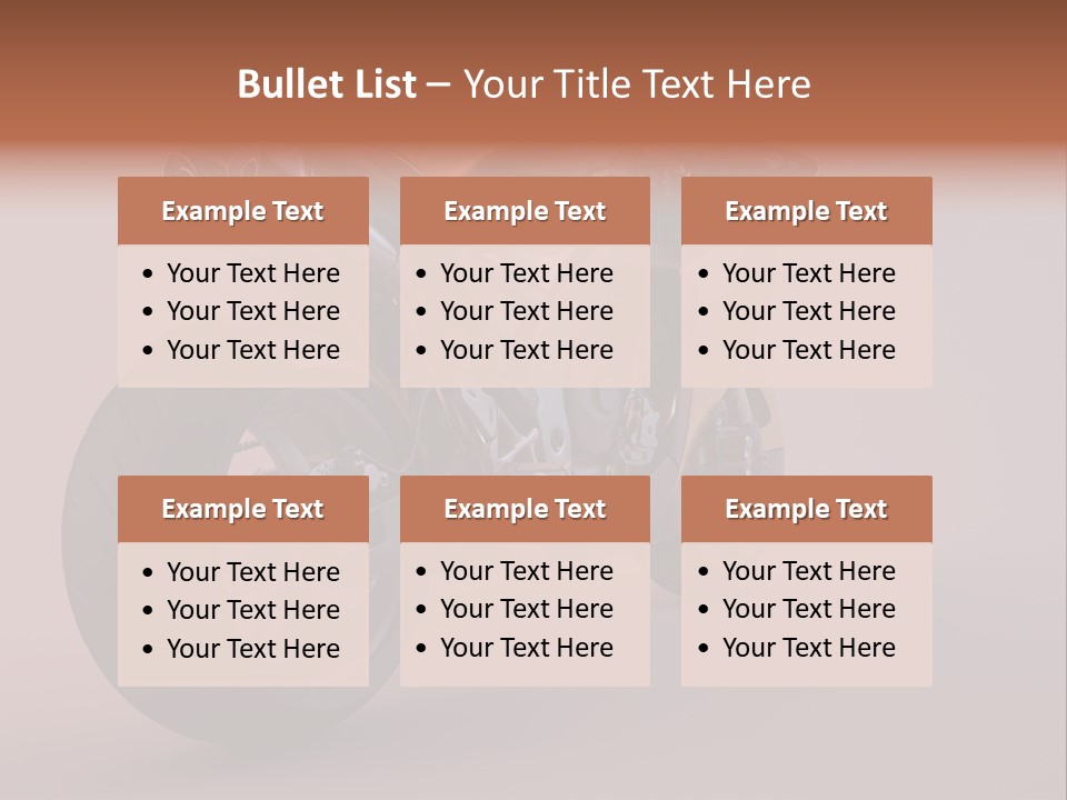 Motorbike Isolated Bike PowerPoint Template