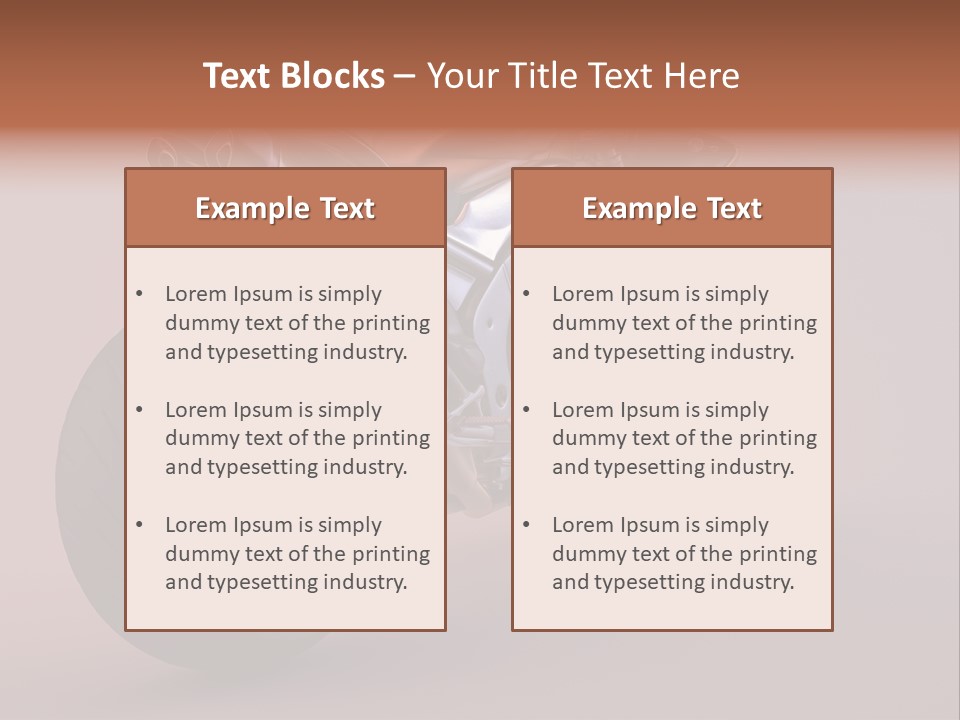 Motorbike Isolated Bike PowerPoint Template