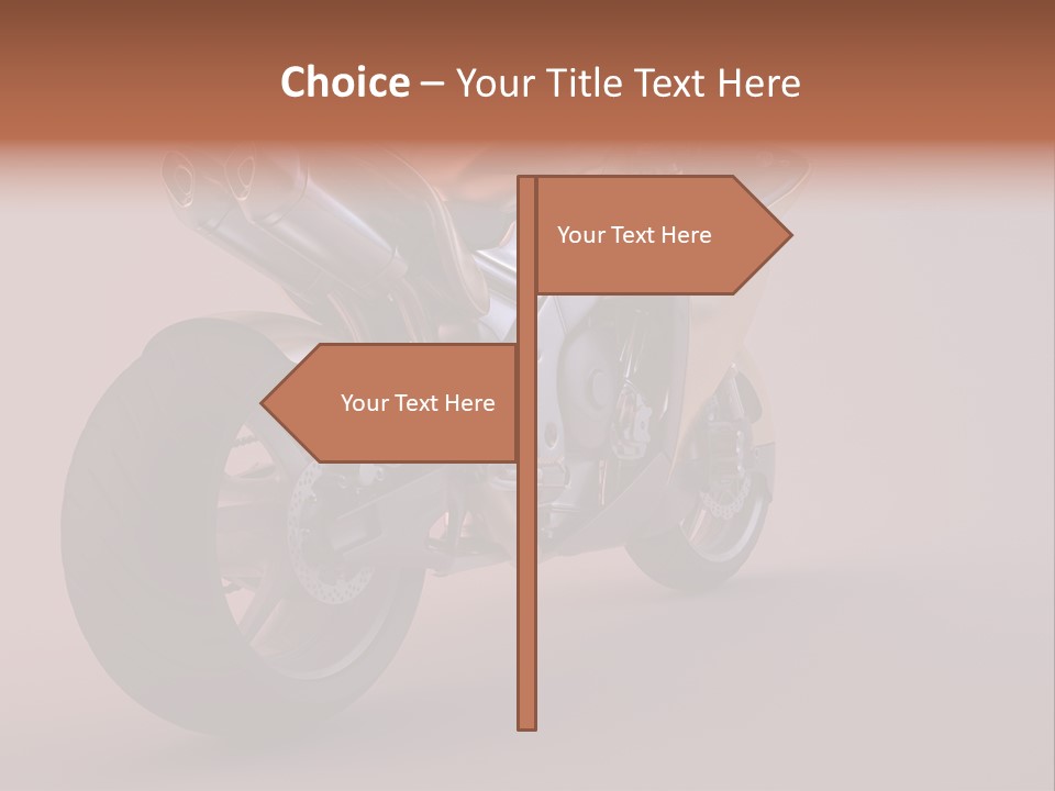 Motorbike Isolated Bike PowerPoint Template
