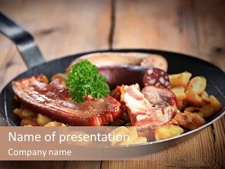 Food Kassler Essen PowerPoint Template