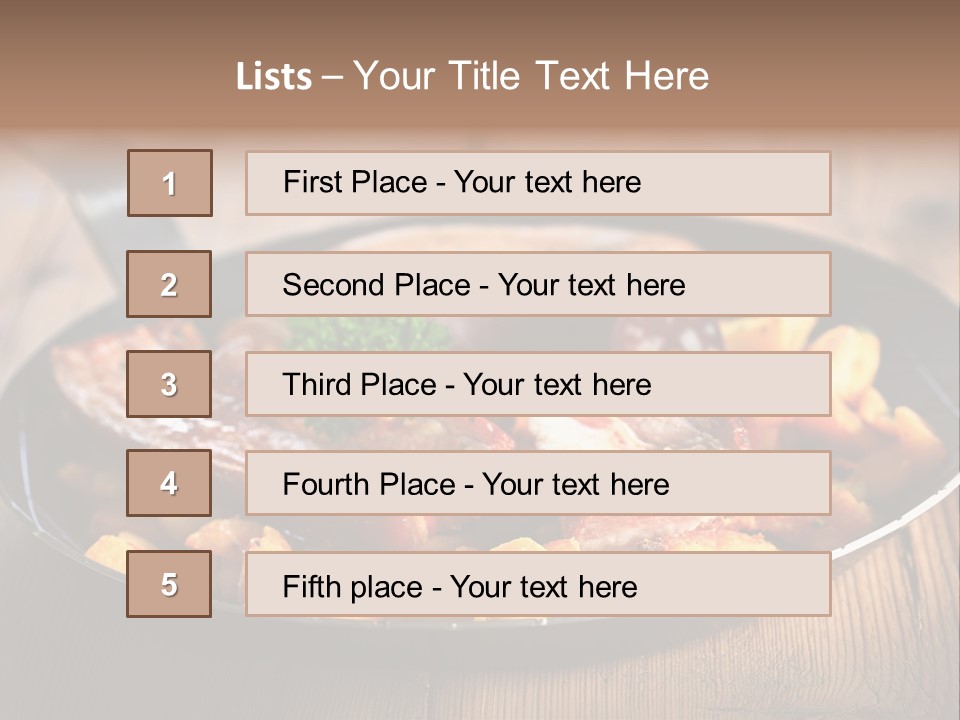 Food Kassler Essen PowerPoint Template