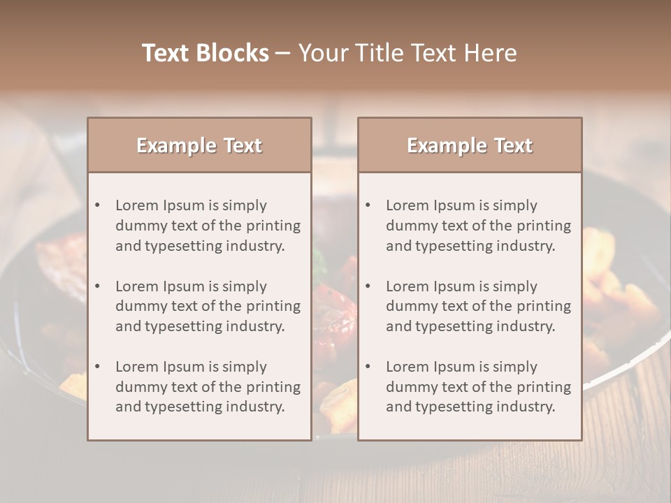 Food Kassler Essen PowerPoint Template