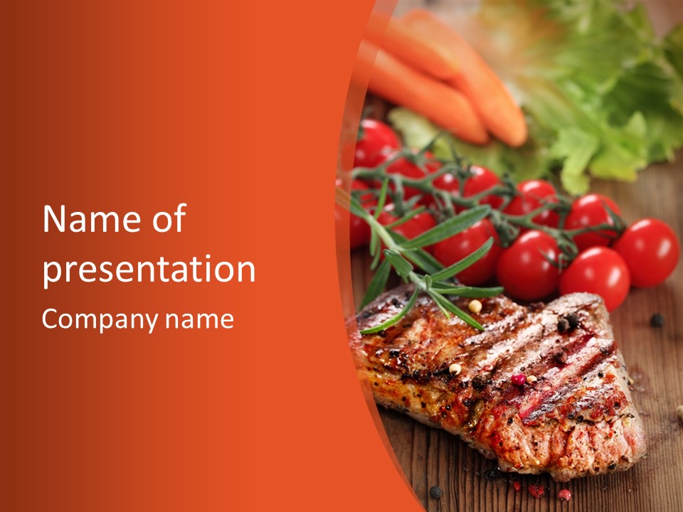 Steak Englisch Fleisch PowerPoint Template