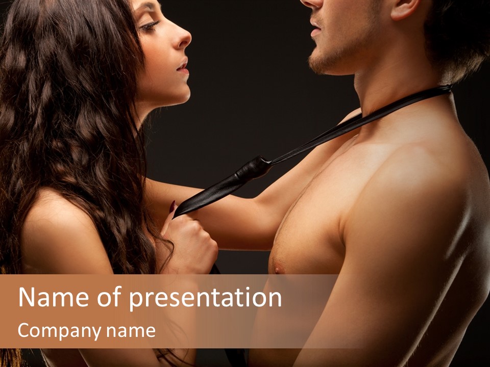 Model Naked Couple PowerPoint Template