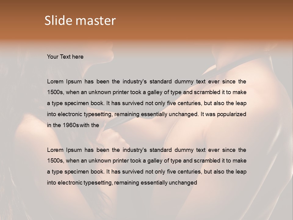 Model Naked Couple PowerPoint Template