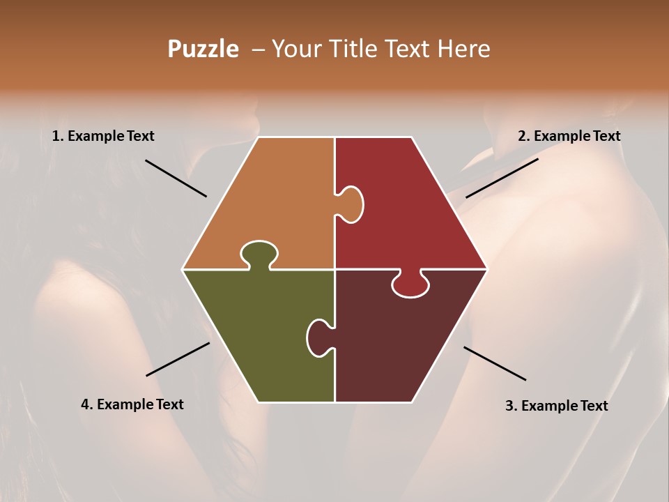 Model Naked Couple PowerPoint Template