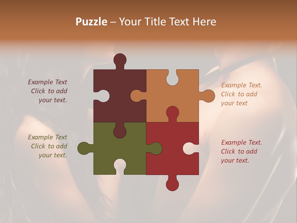 Model Naked Couple PowerPoint Template