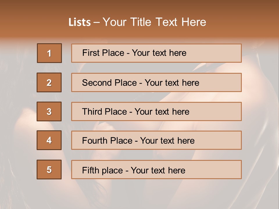 Model Naked Couple PowerPoint Template