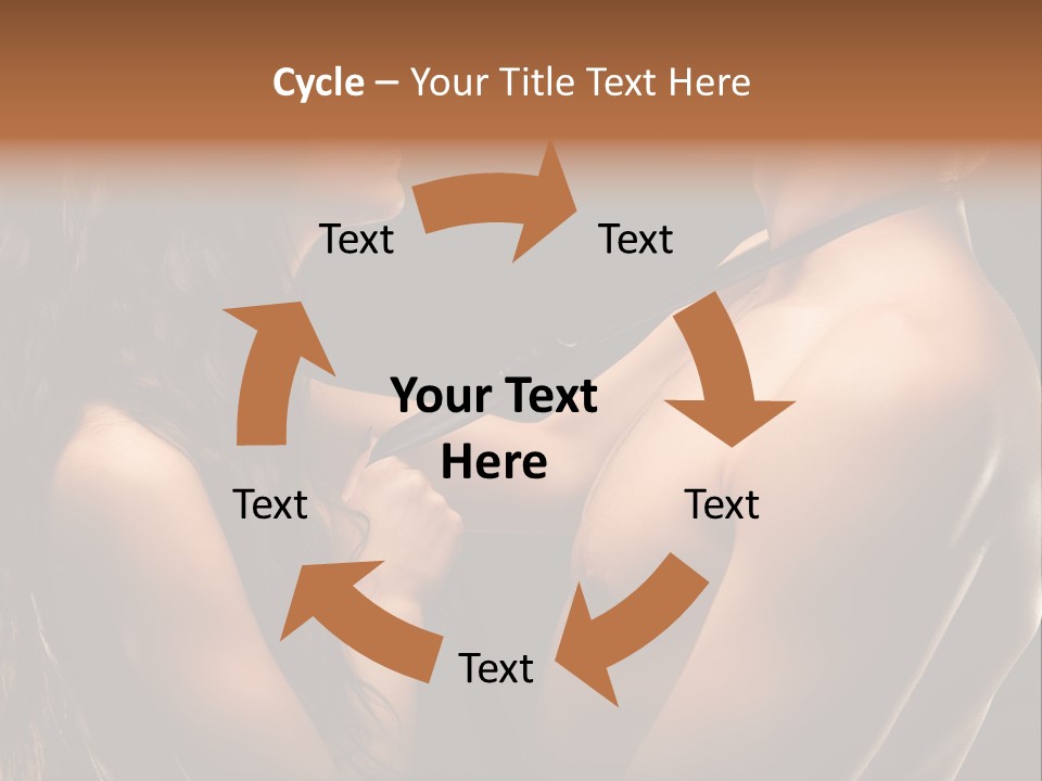 Model Naked Couple PowerPoint Template