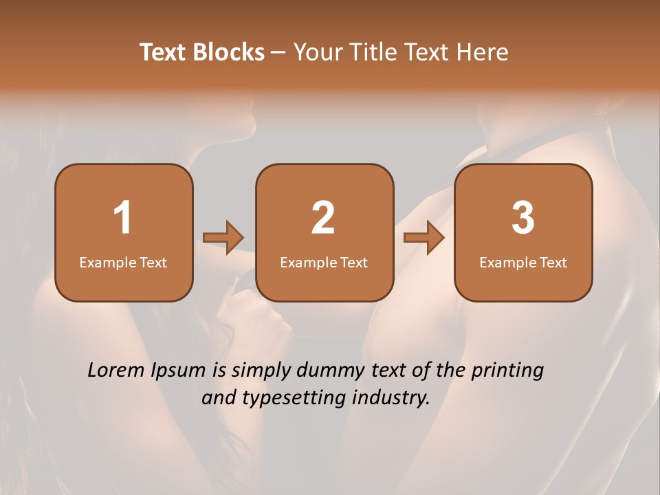 Model Naked Couple PowerPoint Template