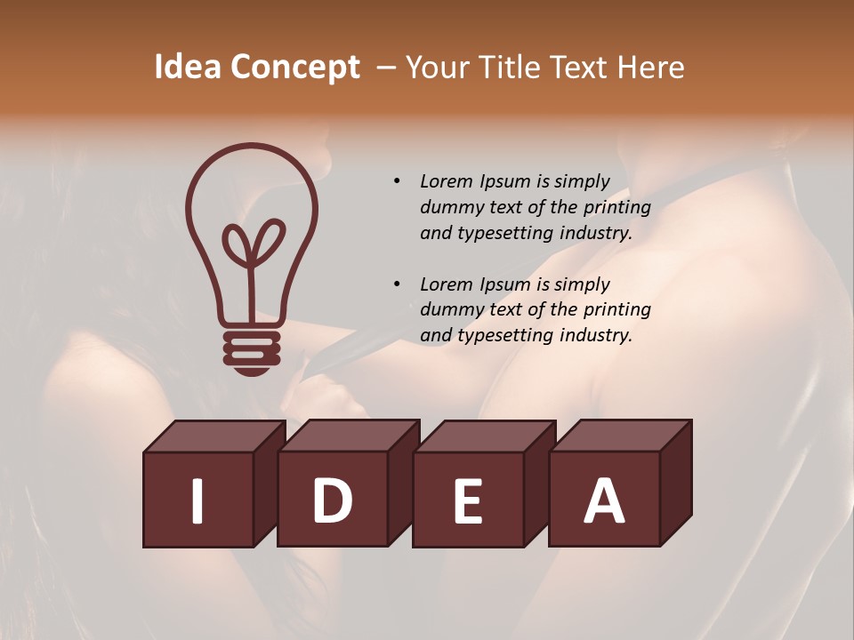 Model Naked Couple PowerPoint Template