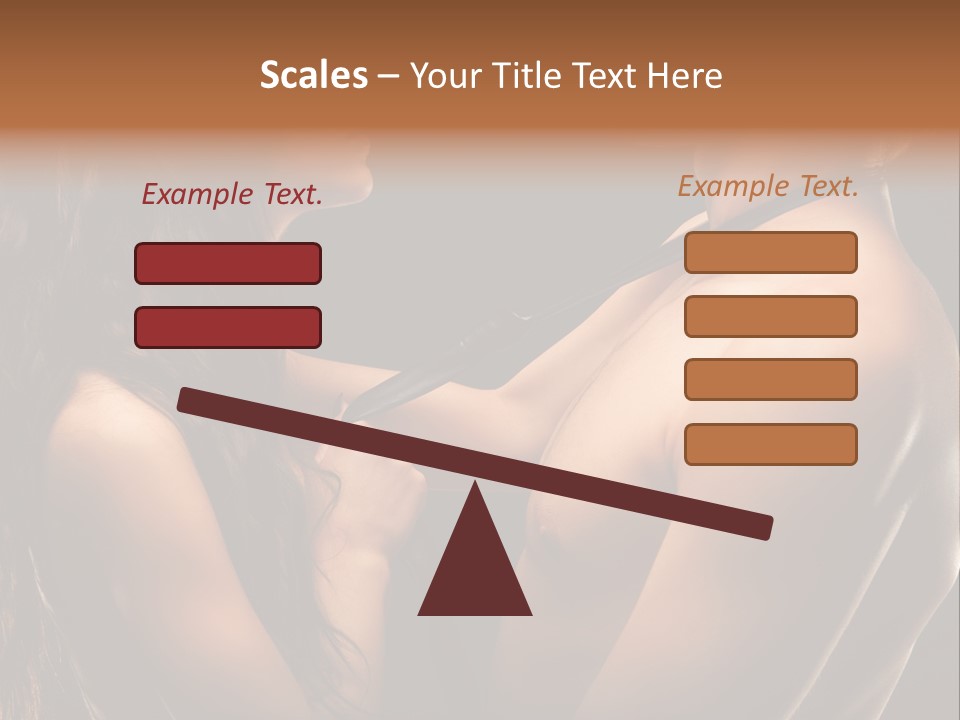 Model Naked Couple PowerPoint Template