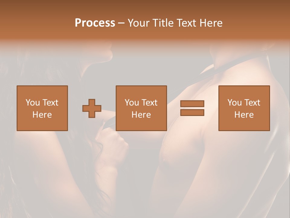 Model Naked Couple PowerPoint Template
